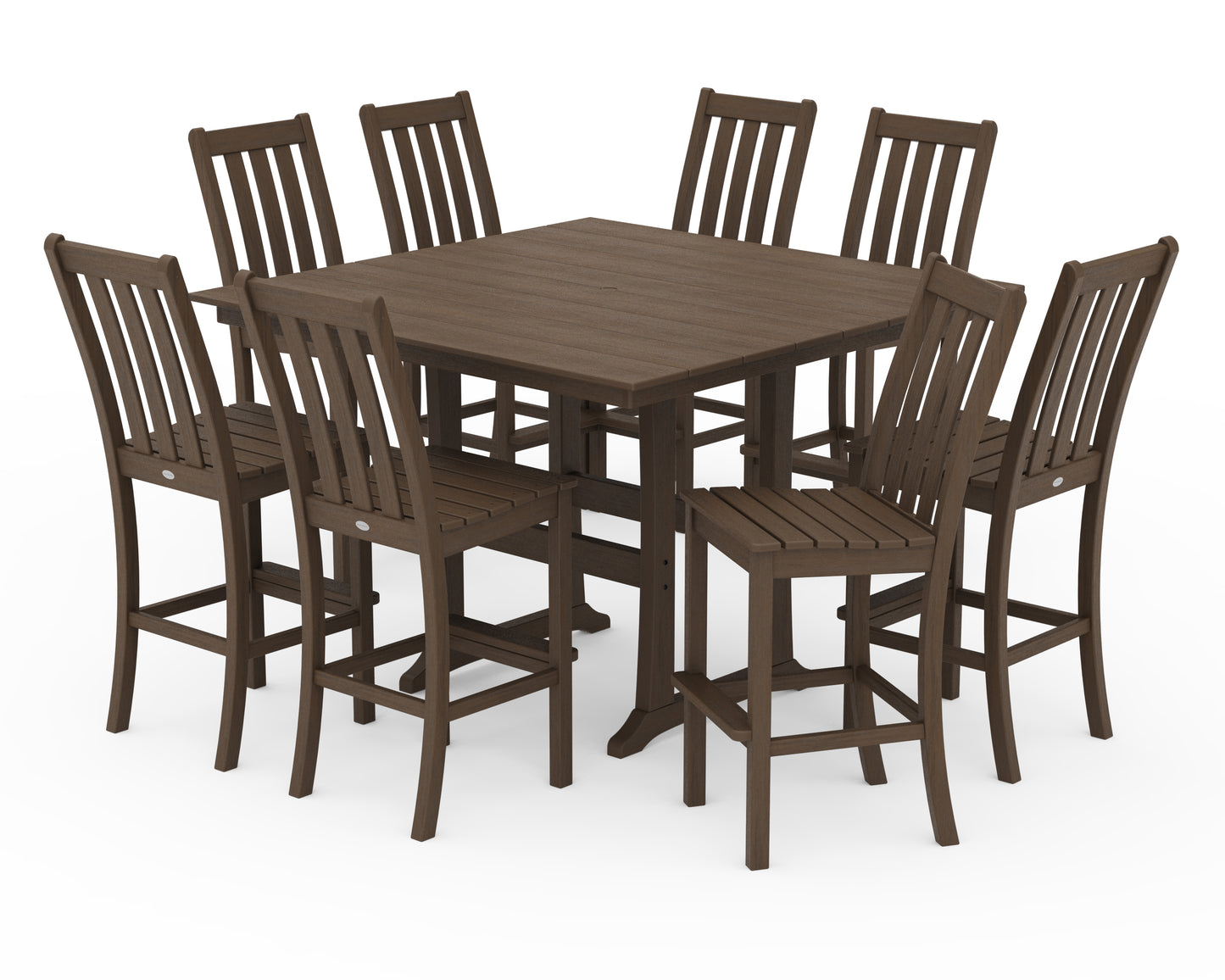 Vineyard 9-Piece Farmhouse Trestle Bar Set