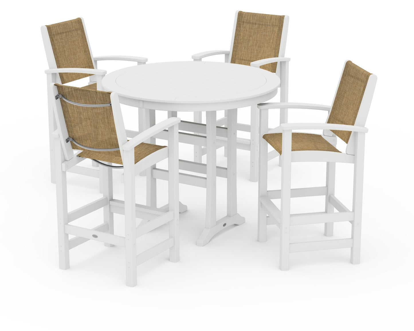 Coastal 5-Piece Nautical Trestle Bar Set