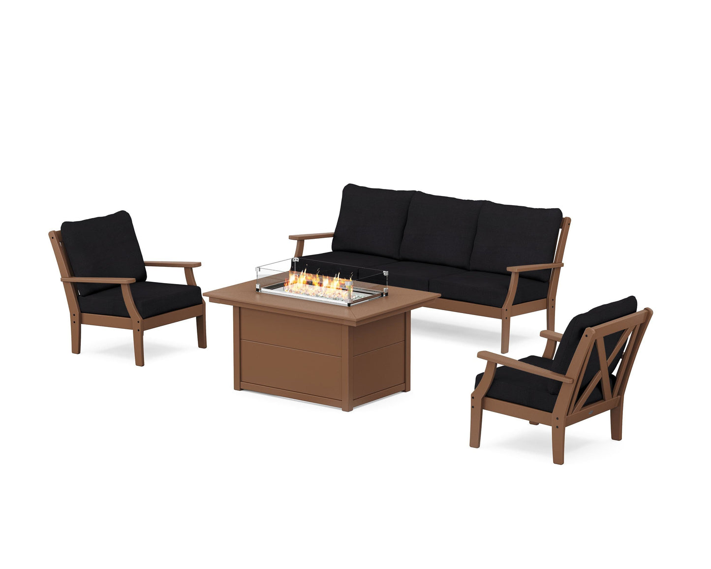 Braxton Deep Seating Fire Pit Table Set