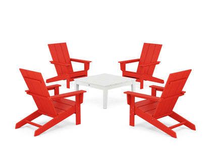 5-Piece Modern Studio Adirondack Chair Conversation Group