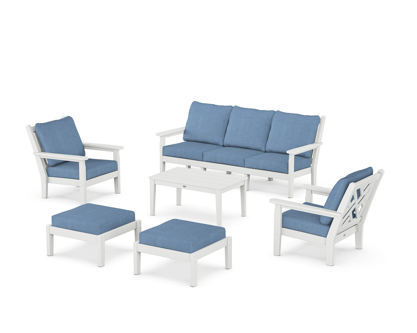 Chippendale 6-Piece Lounge Sofa Set