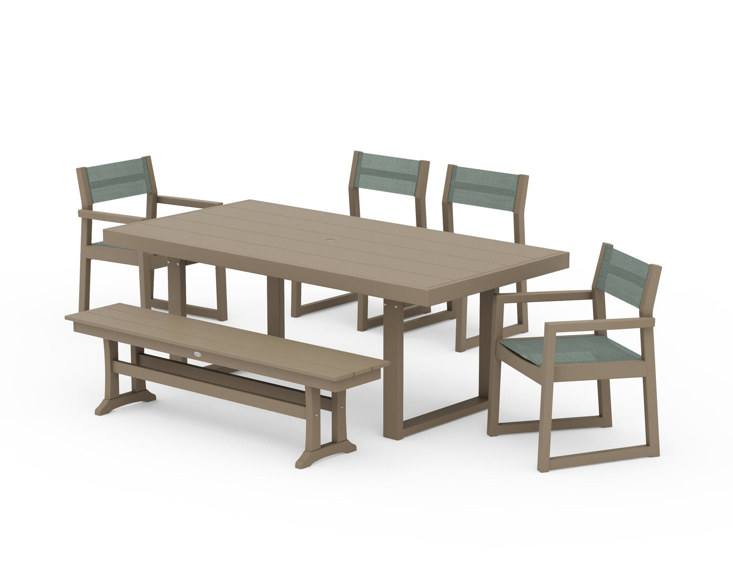 EDGE Sling 6-Piece Dining Set with Bench