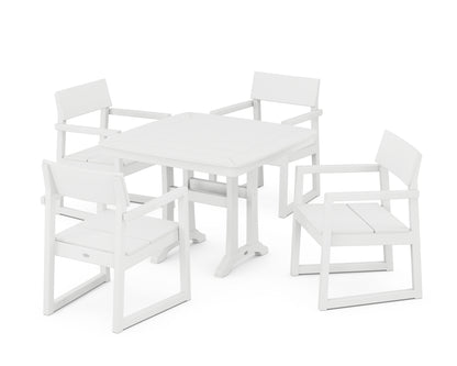 EDGE 5-Piece Dining Set with Trestle Legs