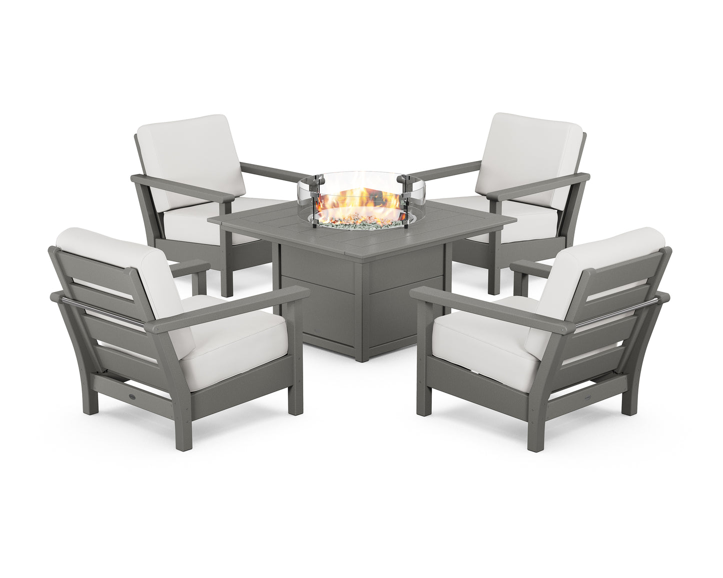 Harbour 5-Piece Conversation Set with Fire Pit Table