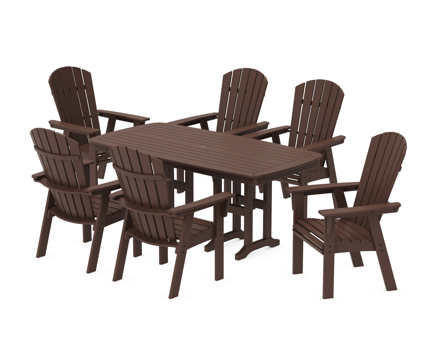 Nautical Curveback Adirondack 7-Piece Dining Set