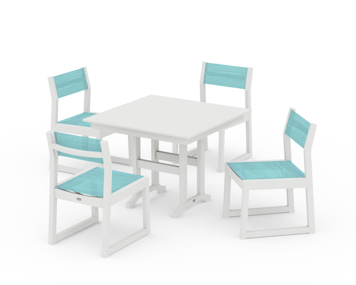 EDGE Sling Side Chair 5-Piece Farmhouse Dining Set