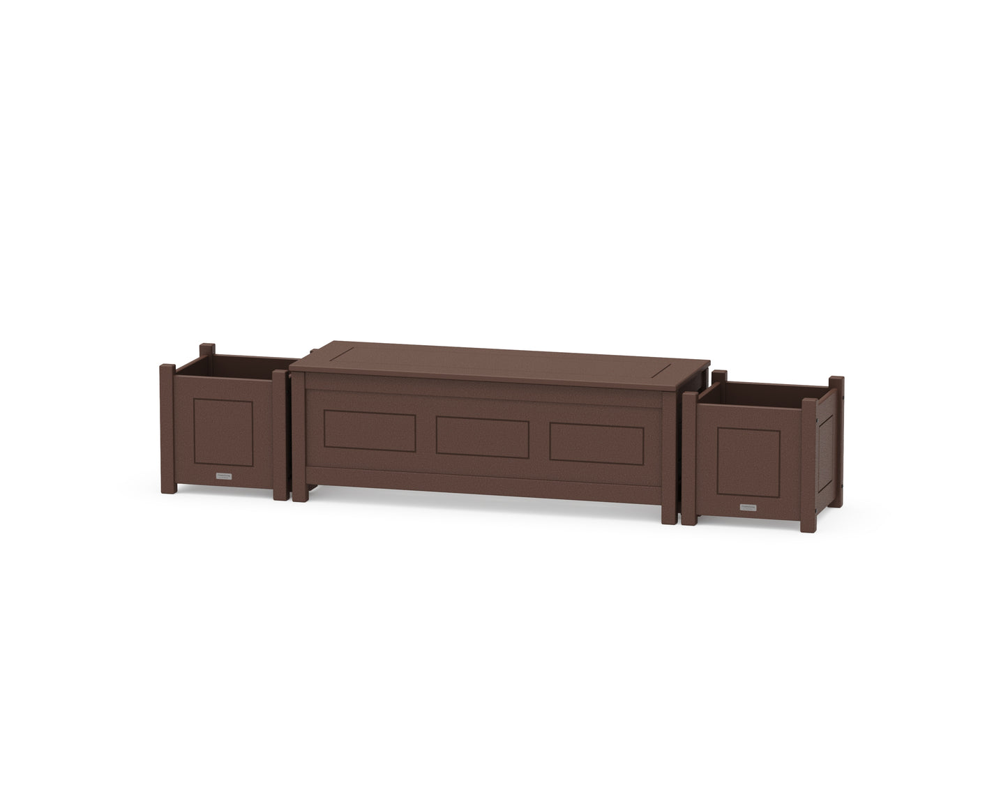 48" Country Living Straight Planter Storage Bench Set