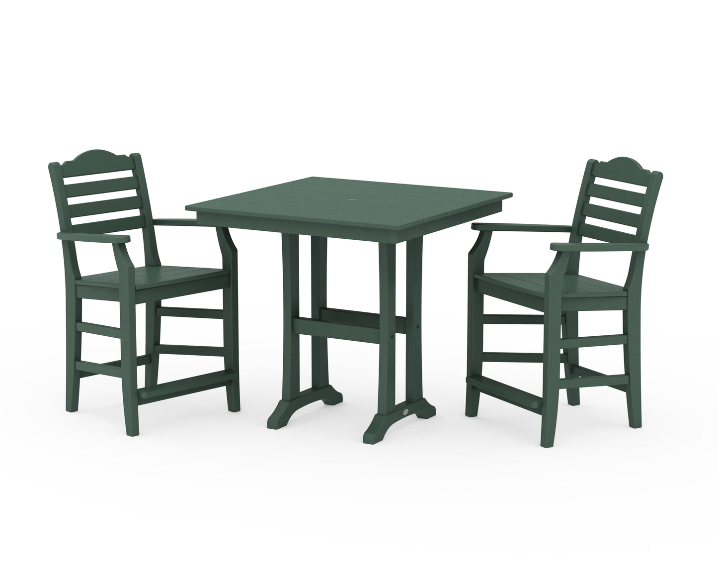 Savannah 3-Piece Farmhouse Counter Set with Trestle Legs
