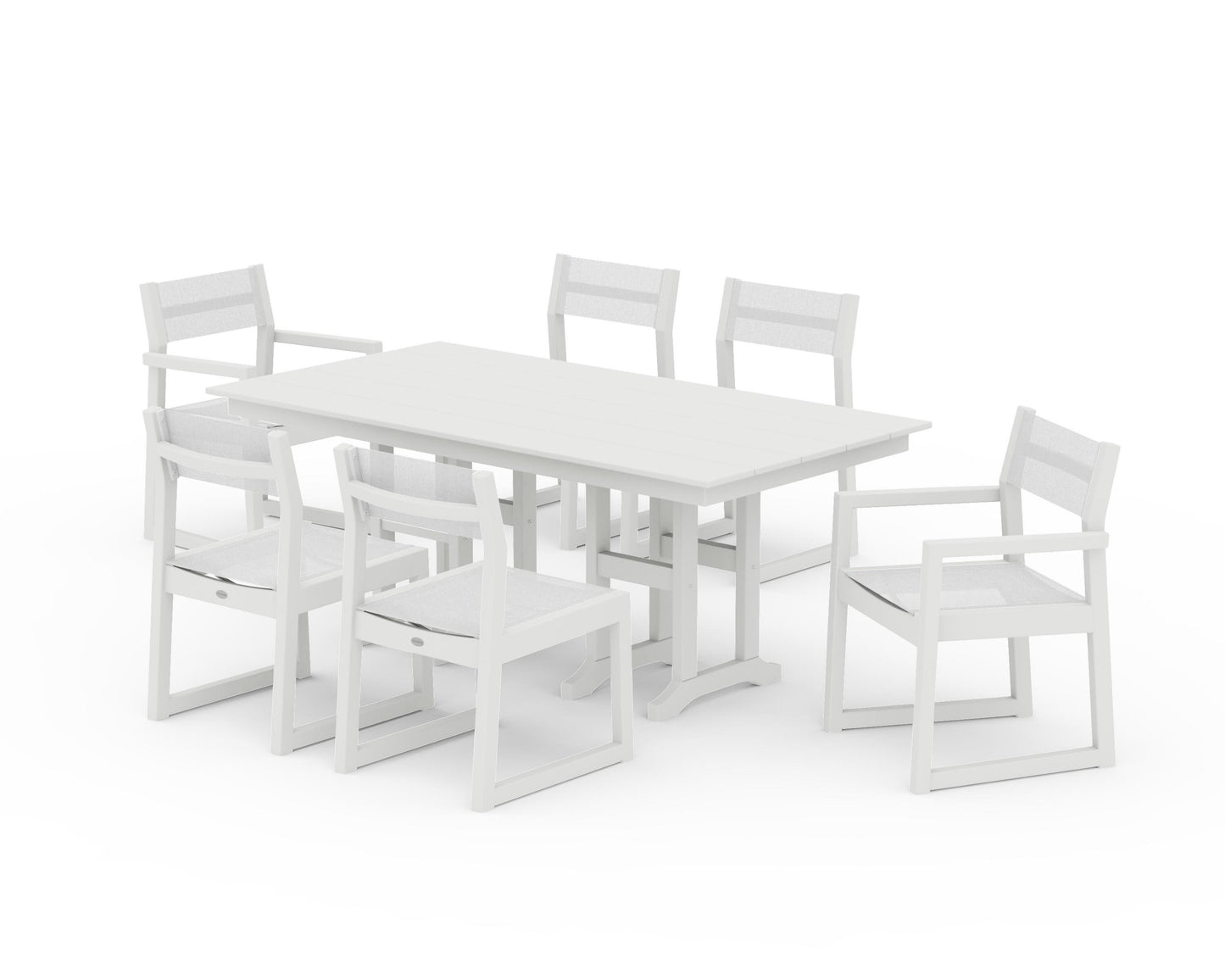 EDGE Sling 7-Piece Farmhouse Dining Set