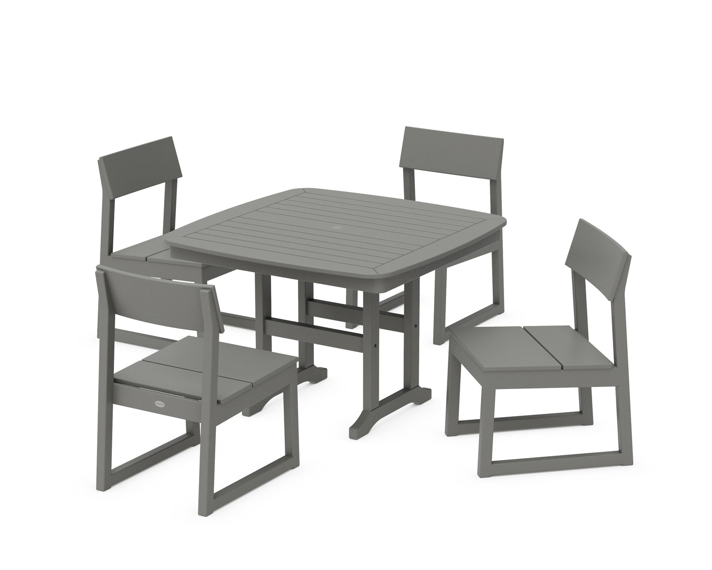 EDGE Side Chair 5-Piece Dining Set with Trestle Legs