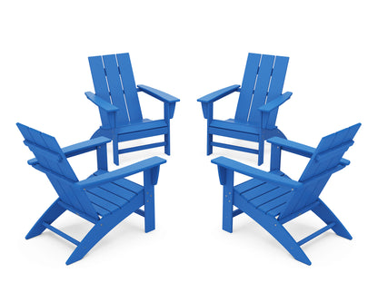 4-Piece Modern Adirondack Chair Conversation Set