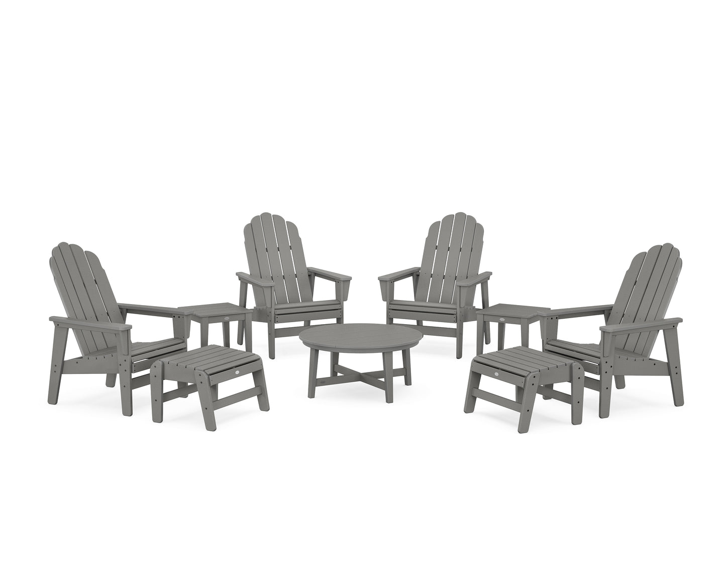 Vineyard Grand Upright Adirondack 9-Piece Conversation Set