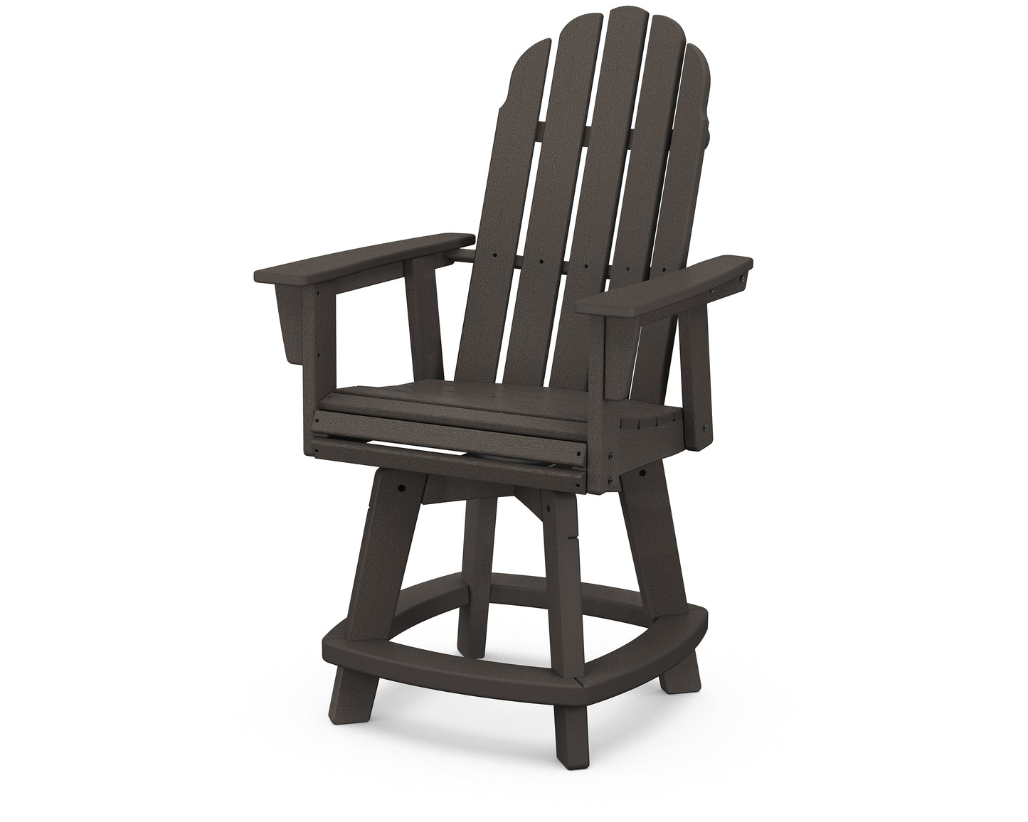 Vineyard Curveback Adirondack Swivel Counter Chair