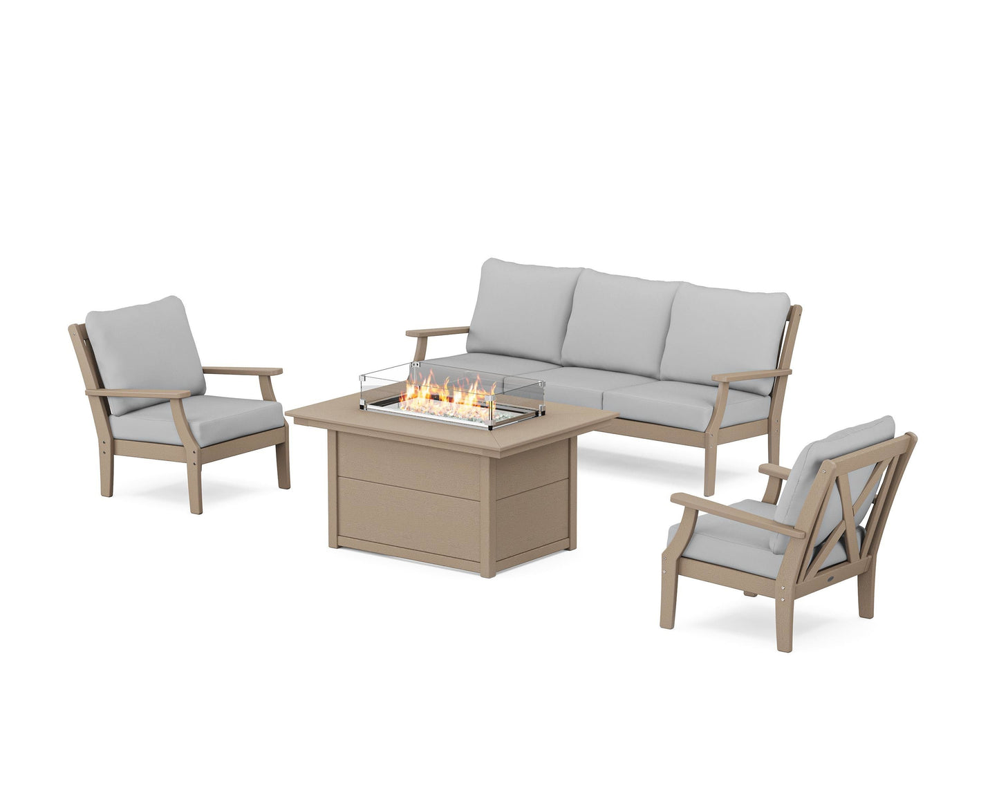 Braxton Deep Seating Fire Pit Table Set
