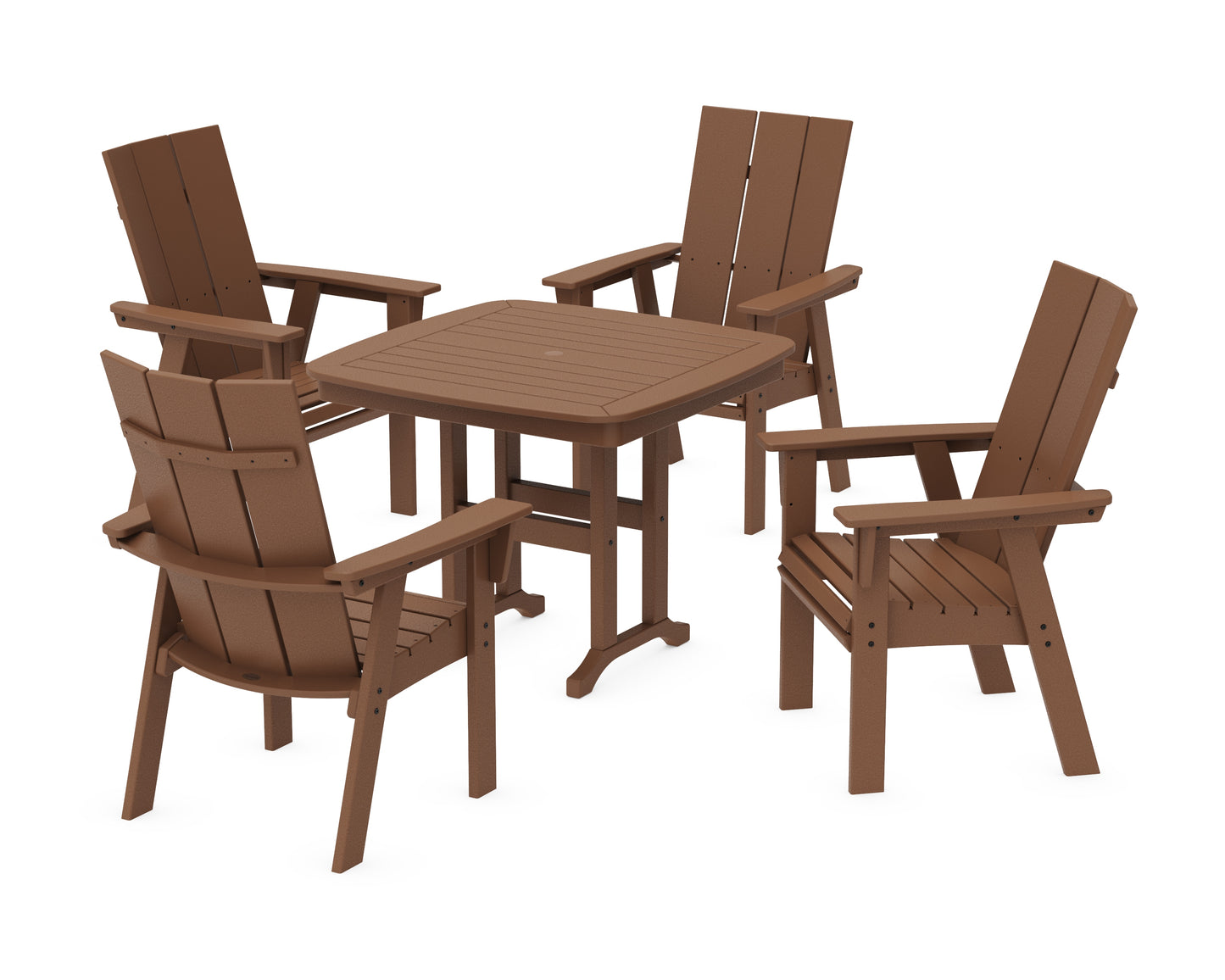 Modern Curveback Adirondack 5-Piece Dining Set