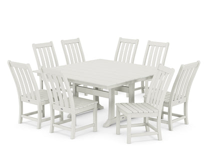 Vineyard 9-Piece Farmhouse Trestle Dining Set