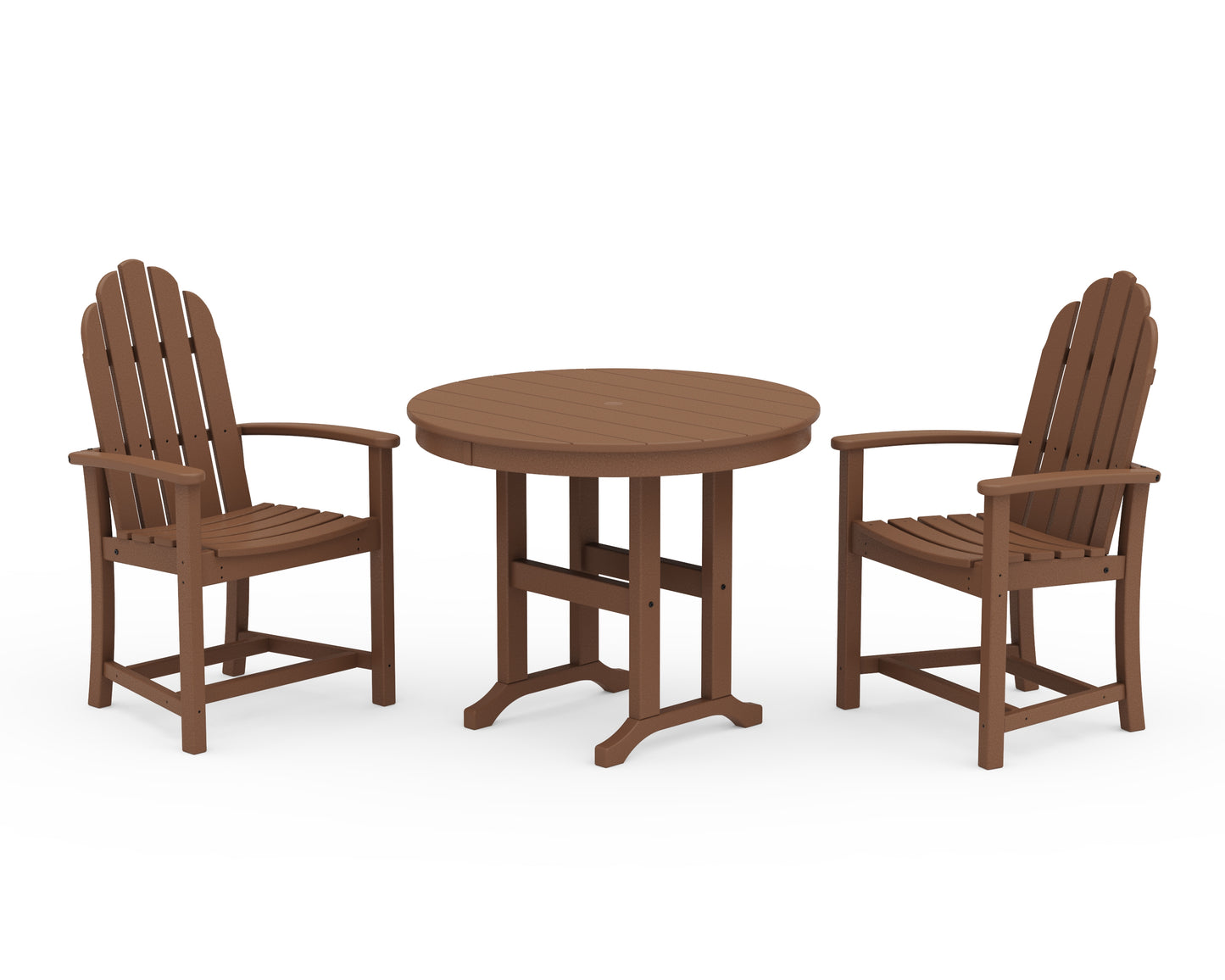 Classic Adirondack 3-Piece Round Dining Set