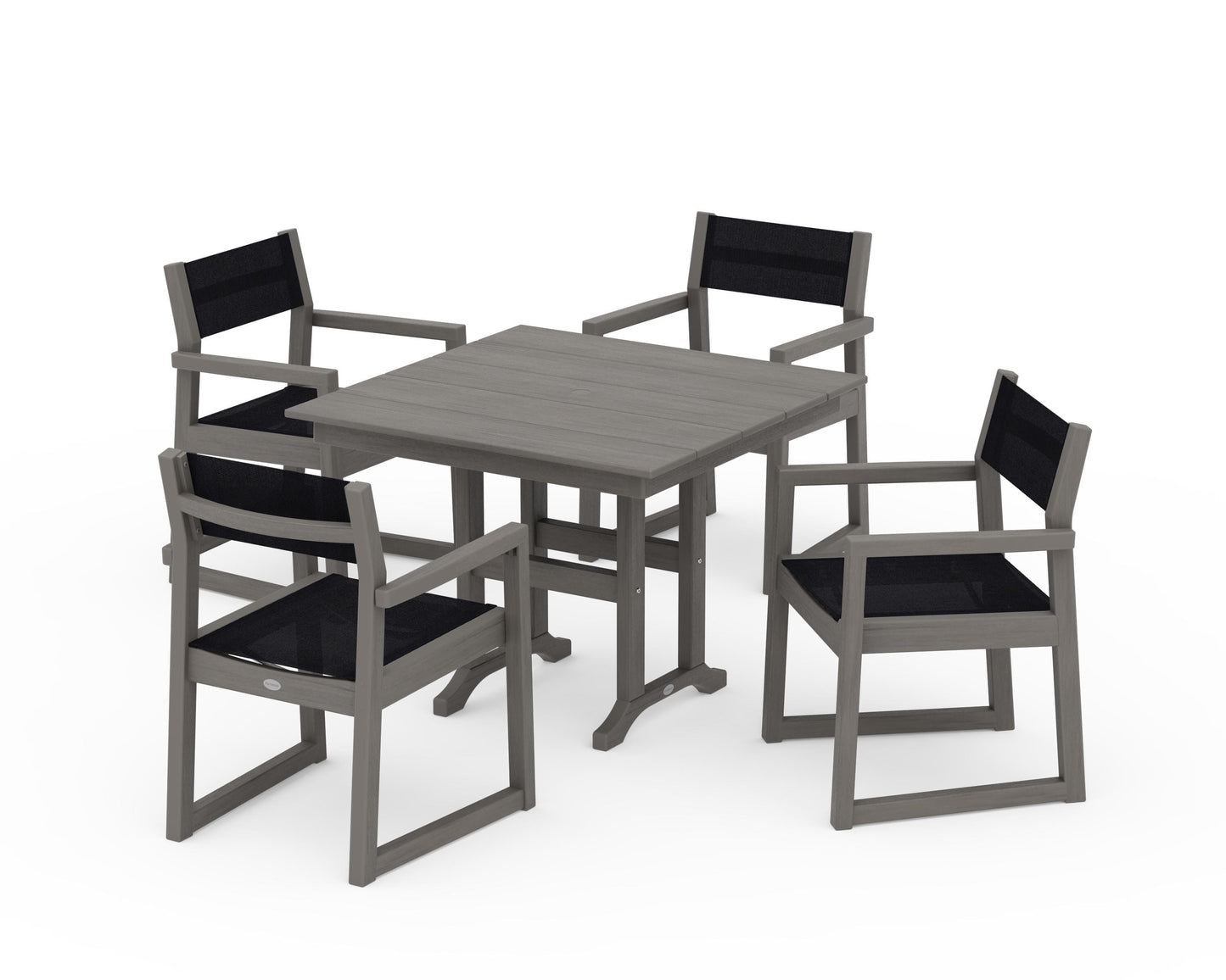 EDGE Sling Arm Chair 5-Piece Farmhouse Dining Set
