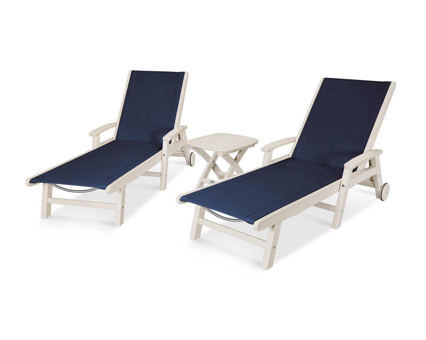 Coastal 3-Piece Wheeled Chaise Set