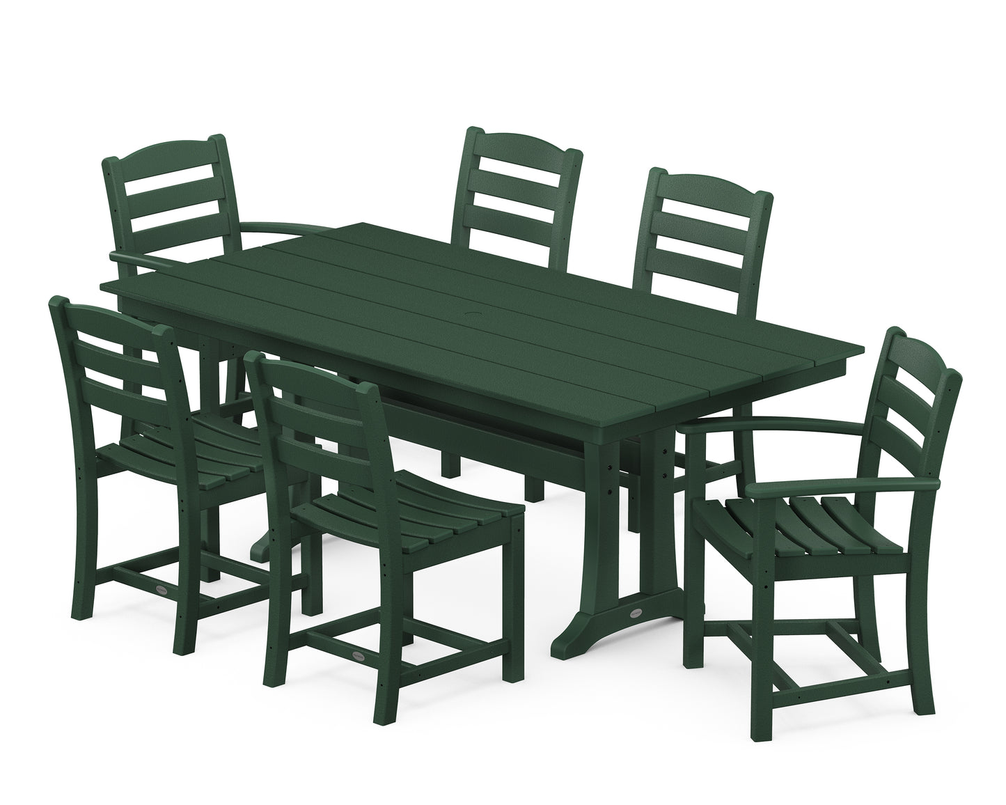 La Casa CafÃ© 7-Piece Farmhouse Dining Set with Trestle Legs