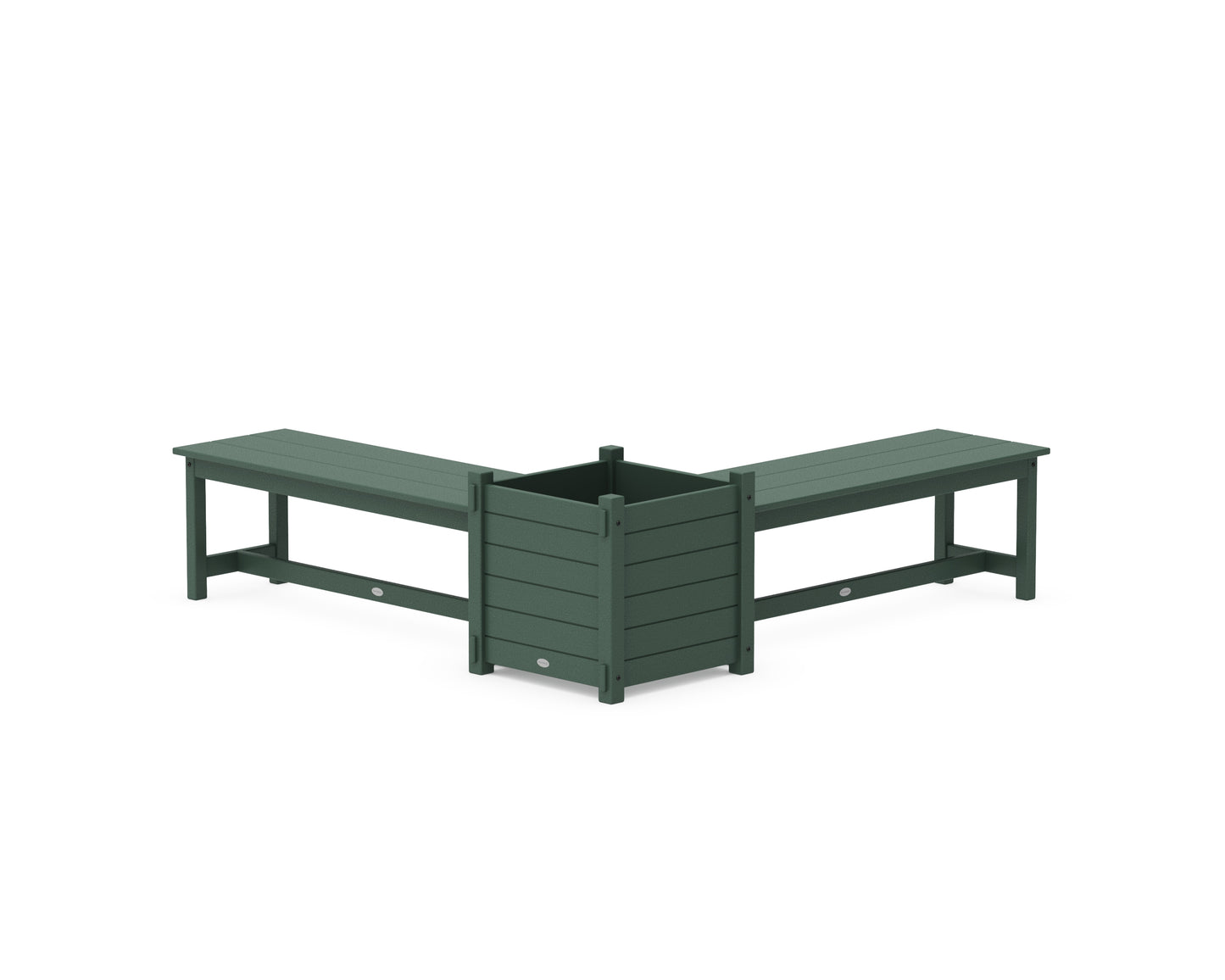 48" Nautical L- Shaped Planter Bench Set- Large
