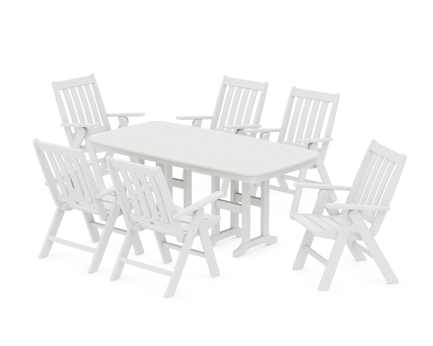 Vineyard Folding Chair 7-Piece Dining Set