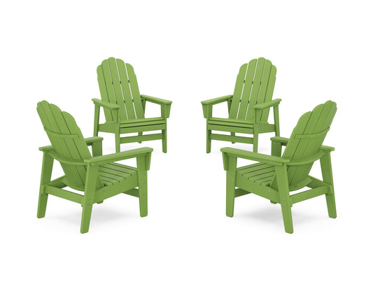 4-Piece Vineyard Grand Upright Adirondack Chair Conversation Set