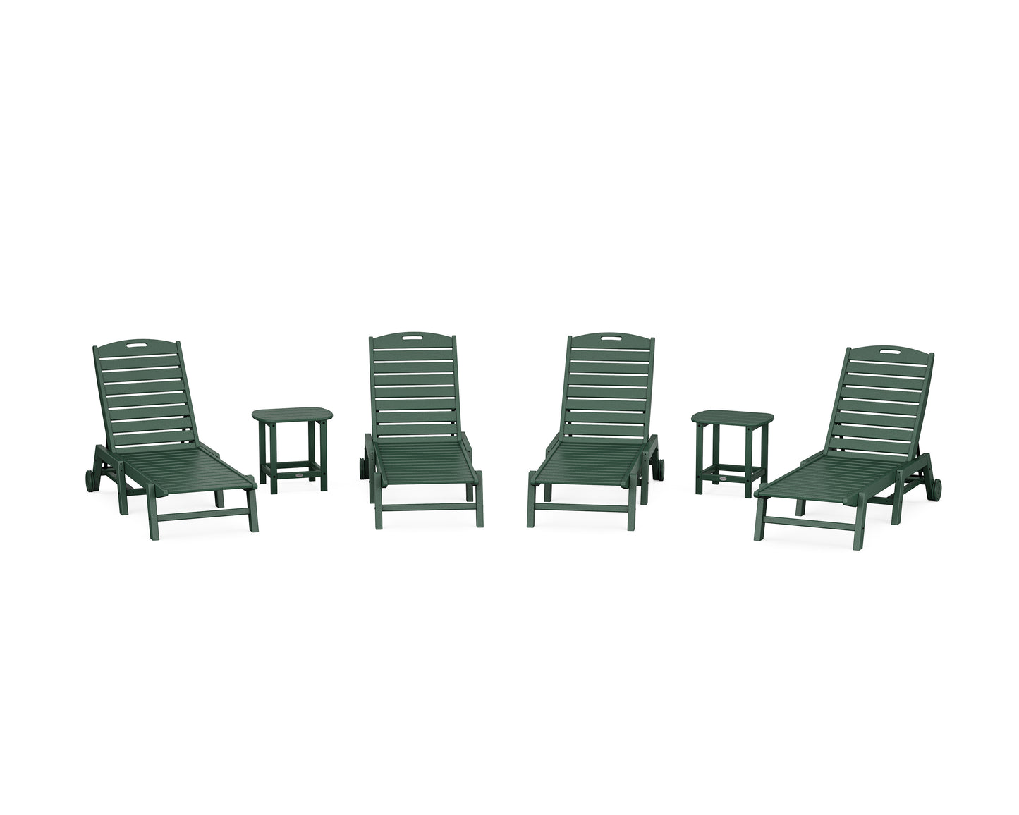 Nautical Chaise 6-Piece Set with Wheels