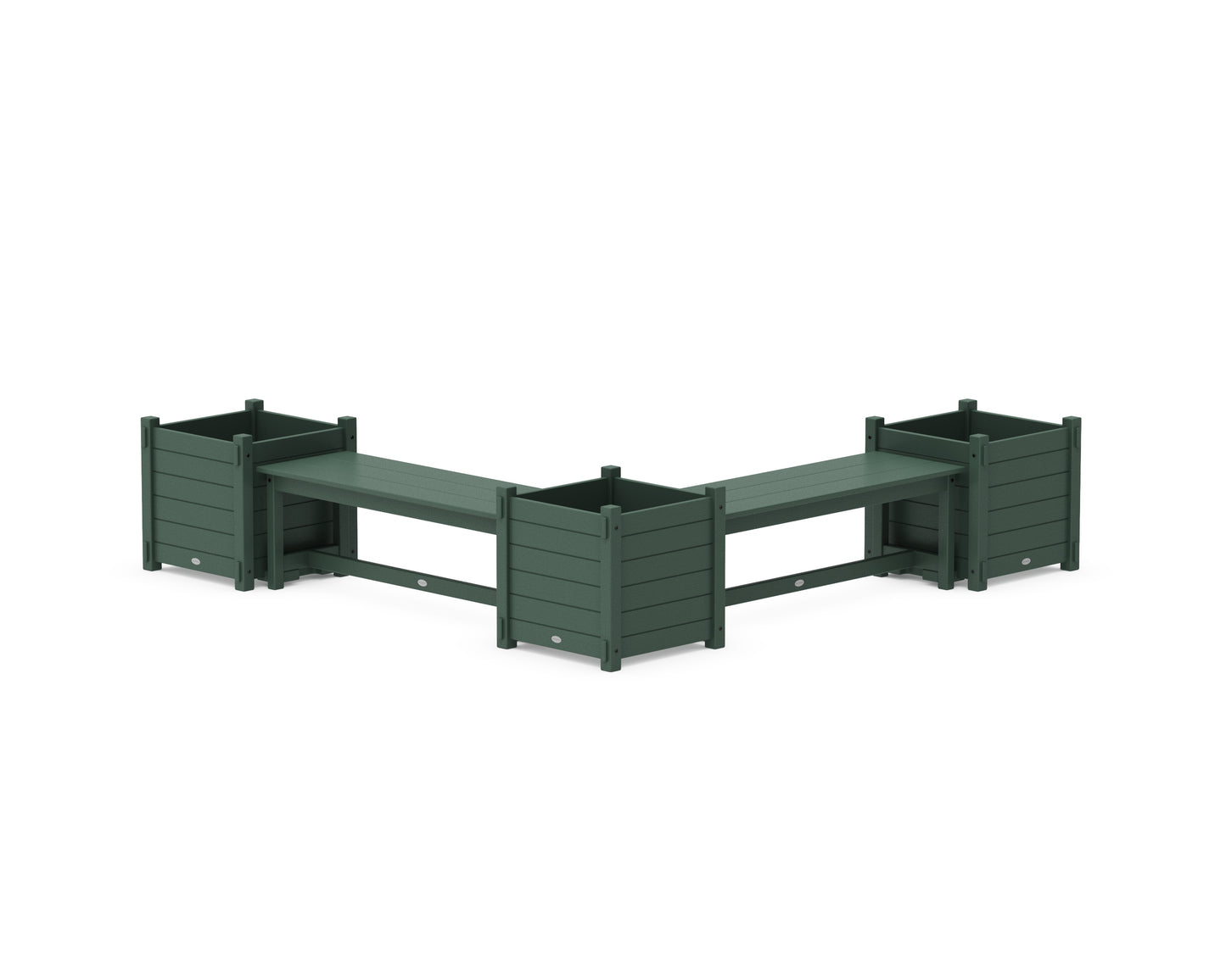 48" Nautical L- Shaped Planter Bench Corner Set - Large