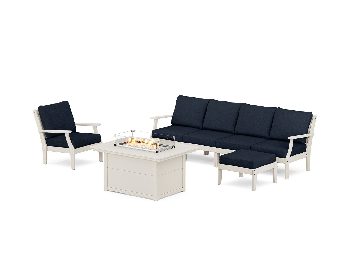 Braxton Sectional Lounge and Fire Pit Set