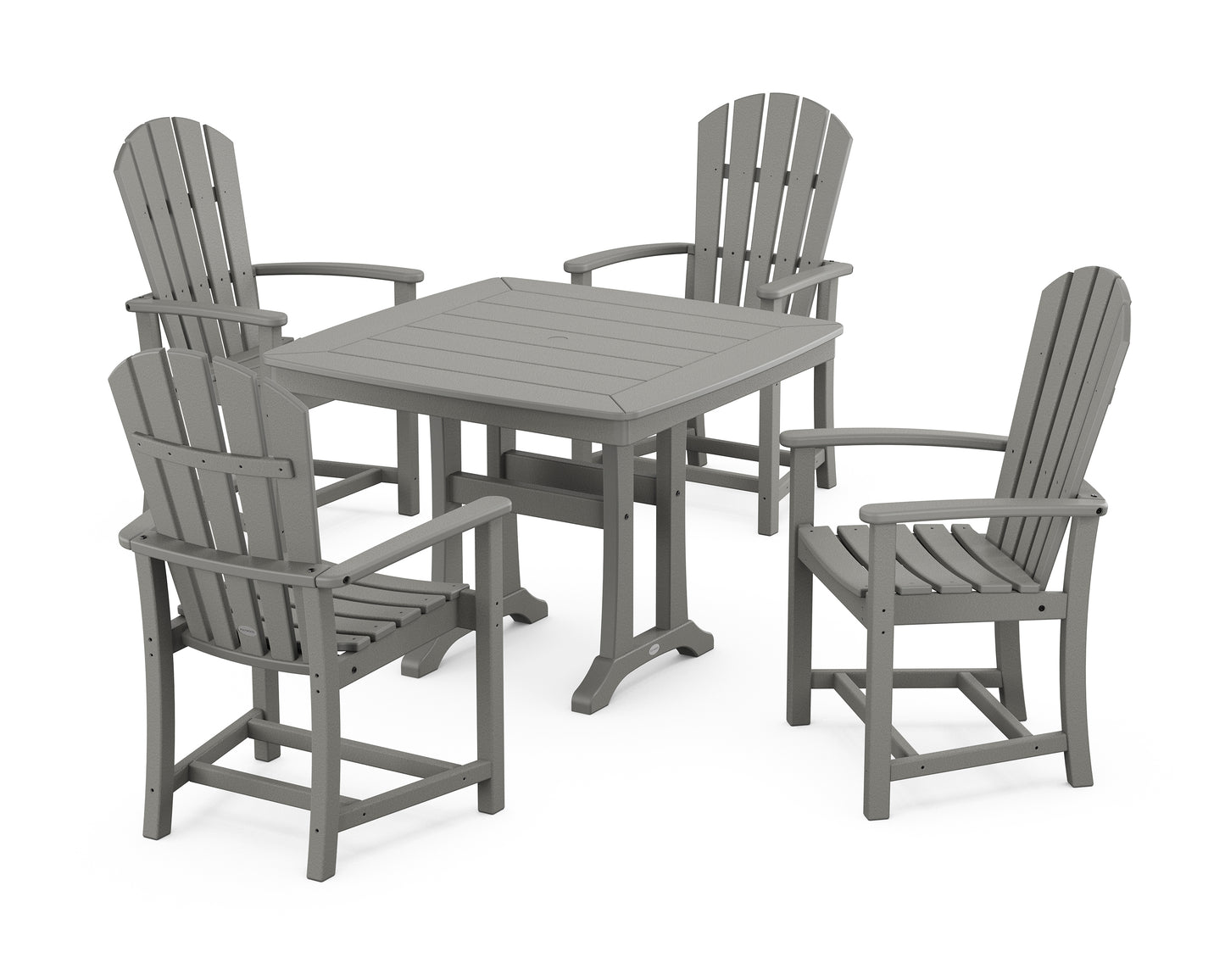 Palm Coast 5-Piece Dining Set with Trestle Legs