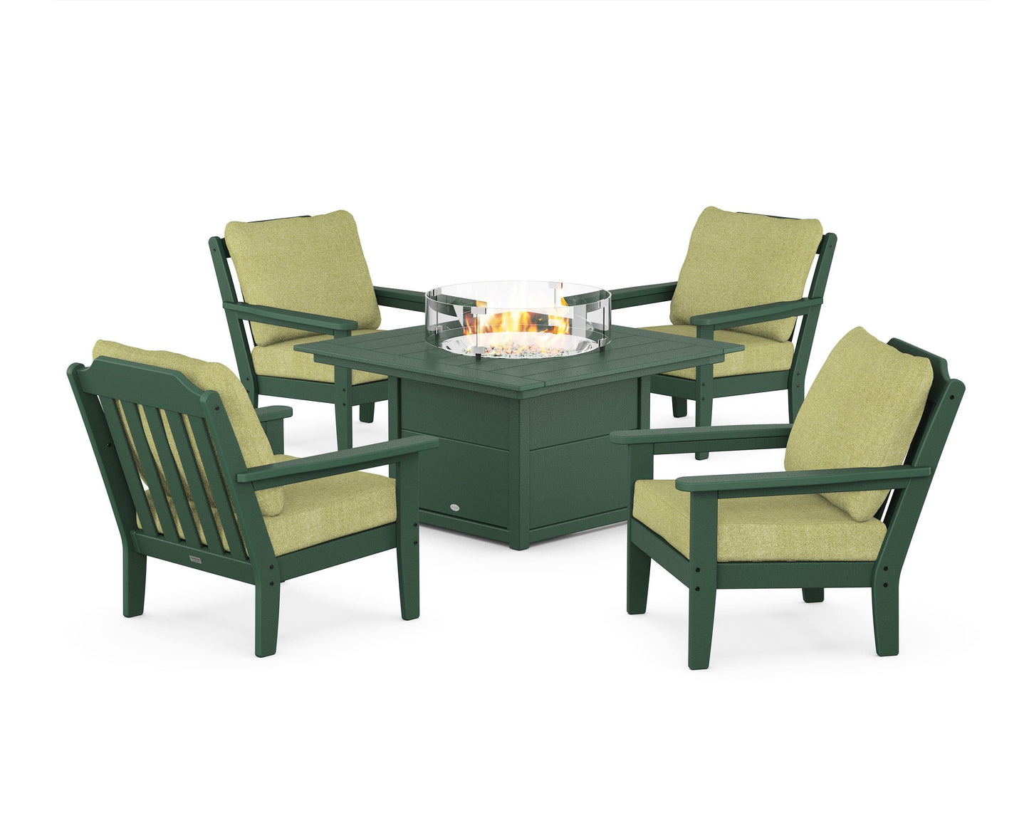 Cottage 5-Piece Deep Seating Set with Fire Pit Table