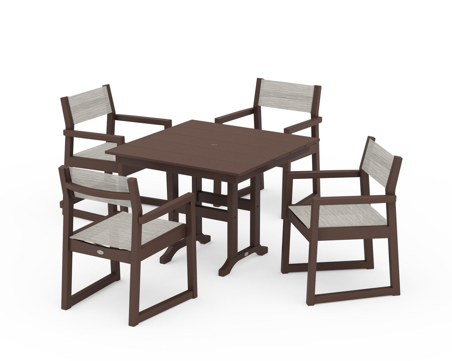 EDGE Sling Arm Chair 5-Piece Farmhouse Dining Set