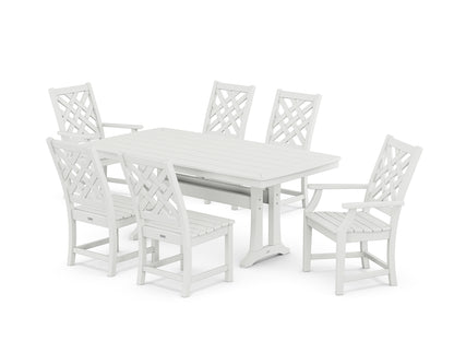Wovendale 7-Piece Dining Set with Trestle Legs
