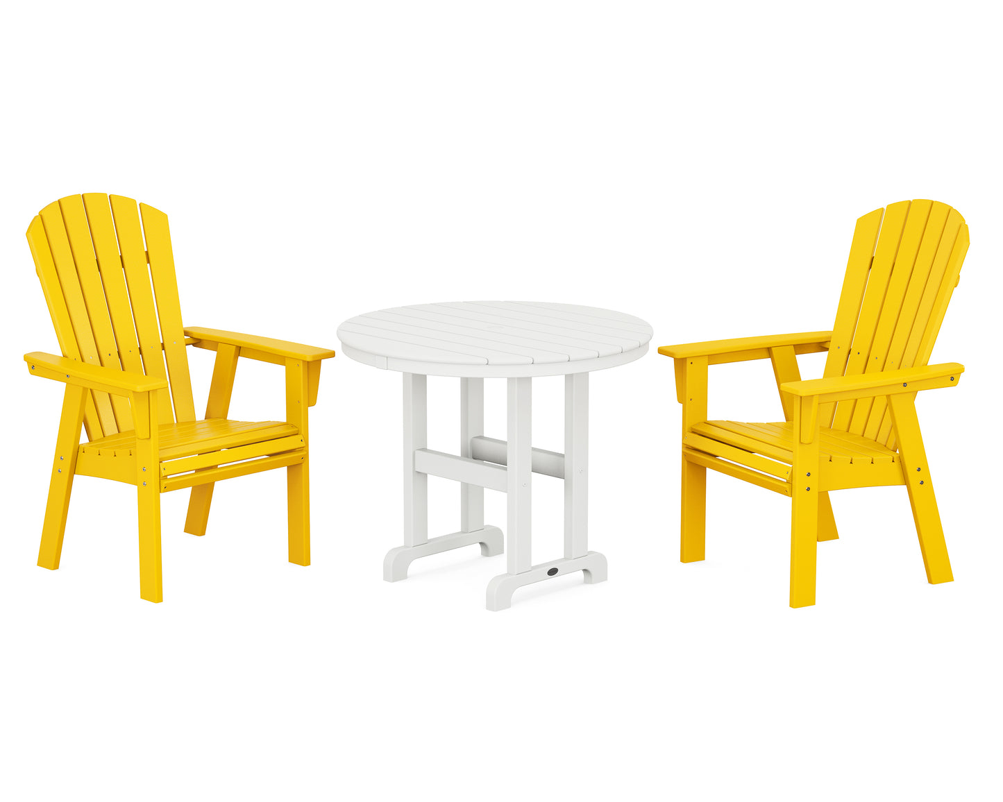 Nautical Adirondack 3-Piece Round Dining Set