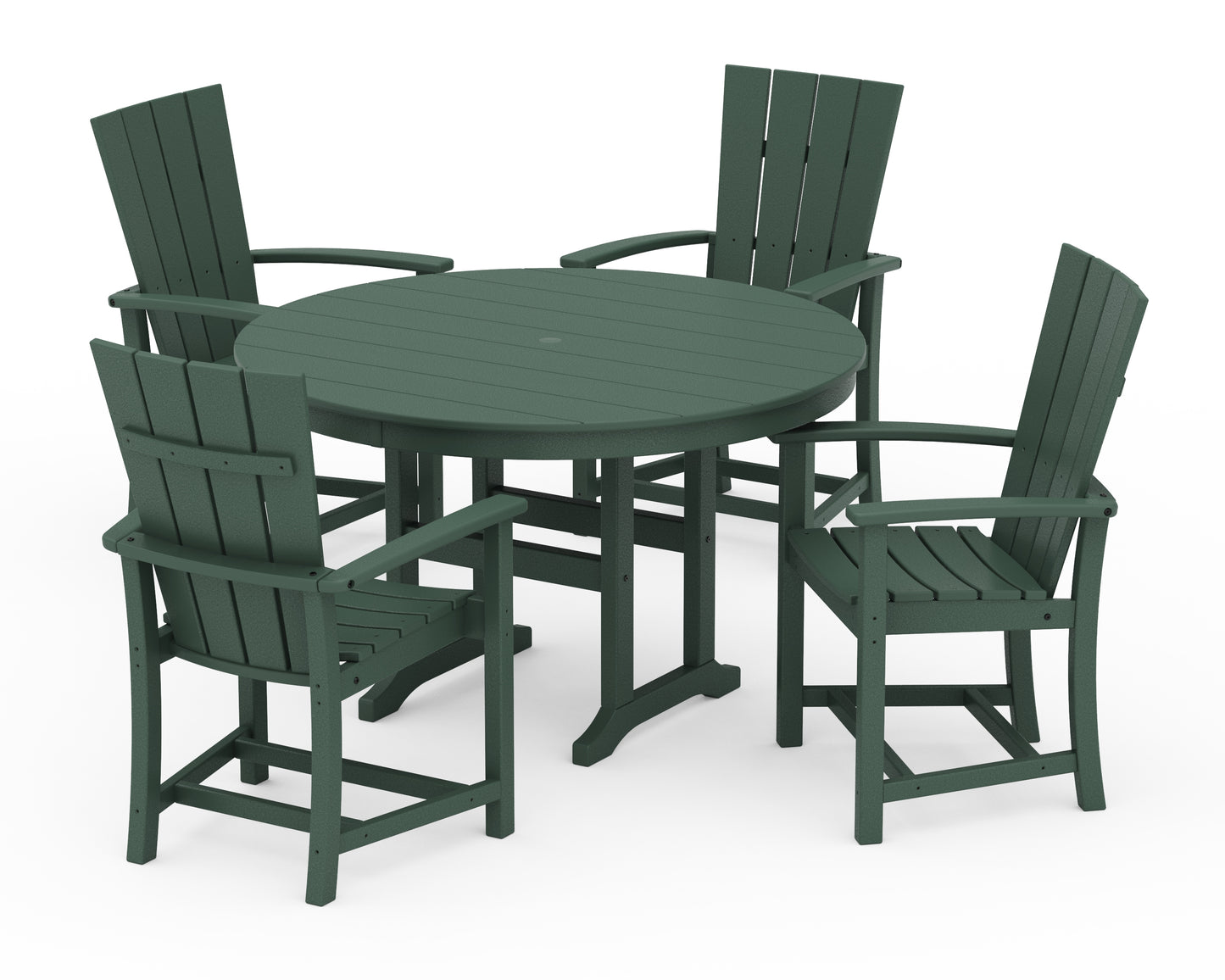 Quattro 5-Piece Round Farmhouse Dining Set