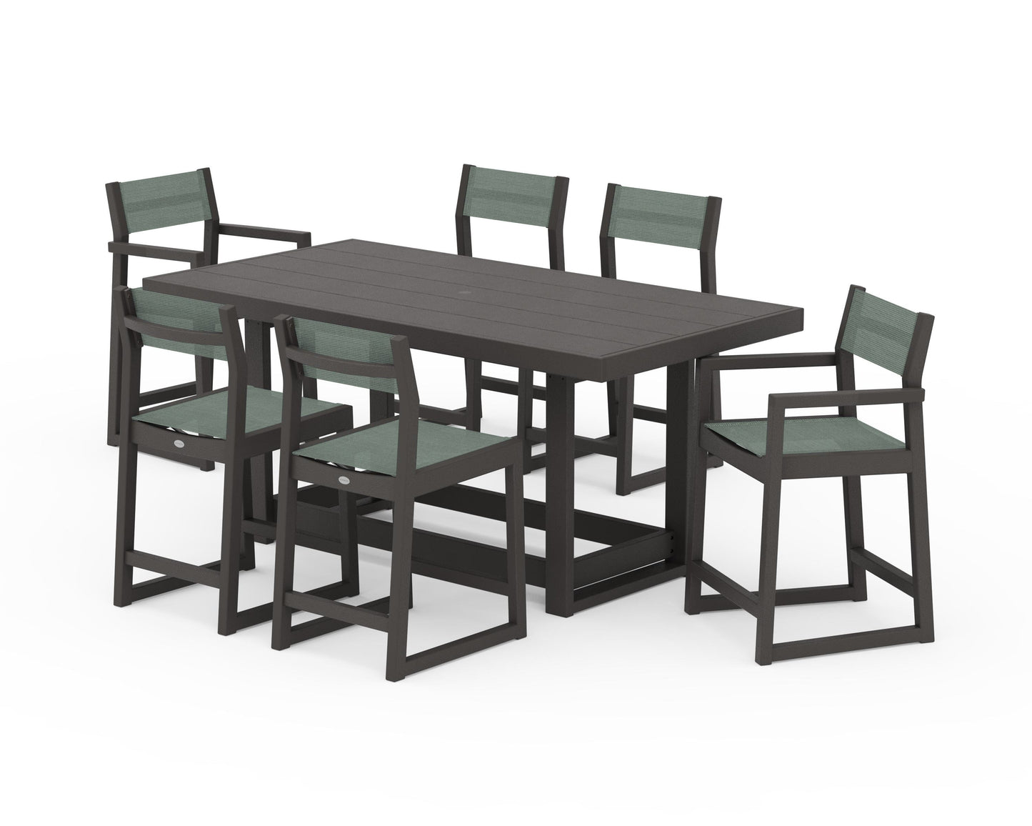 EDGE Sling 7-Piece Counter Table Set