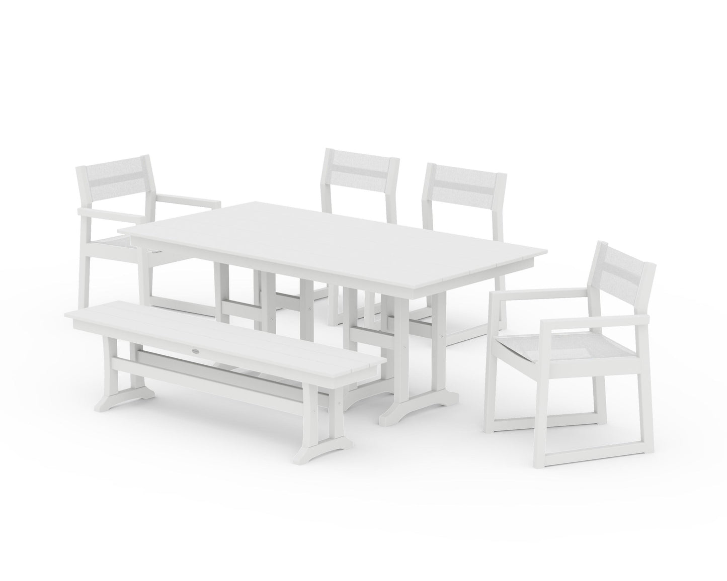 EDGE Sling 6-Piece Farmhouse Dining Set