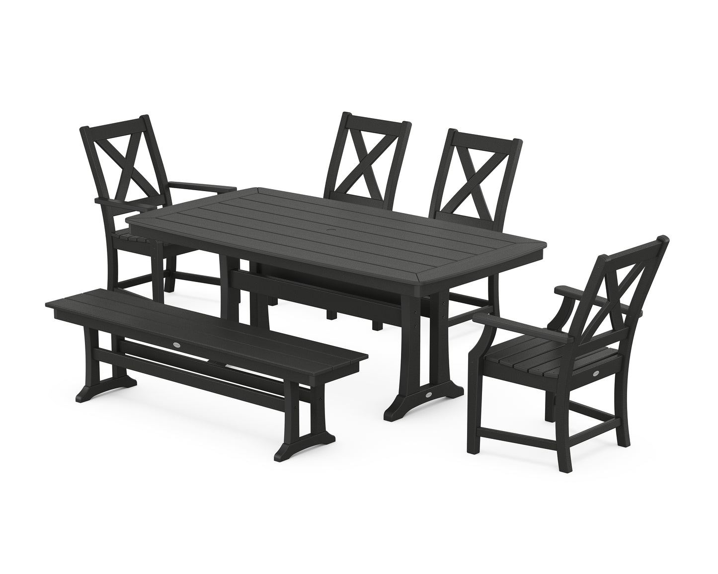 Braxton 6-Piece Dining Set with Trestle Legs