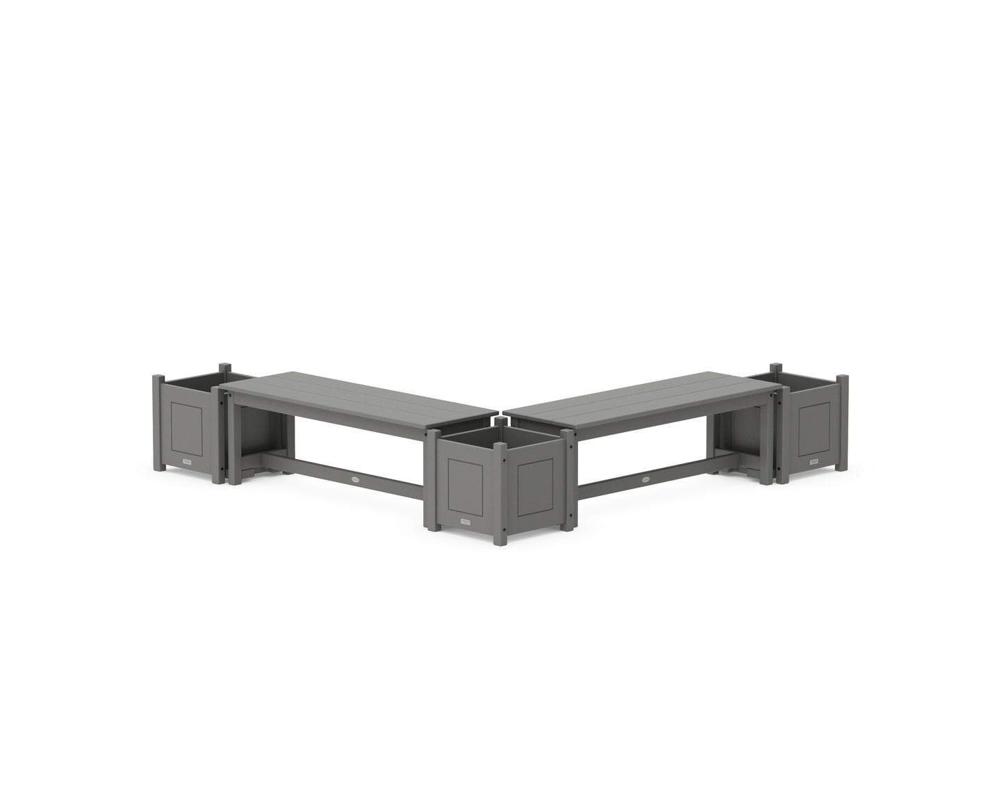 48" Country Living L- Shaped Planter Bench Corner Set