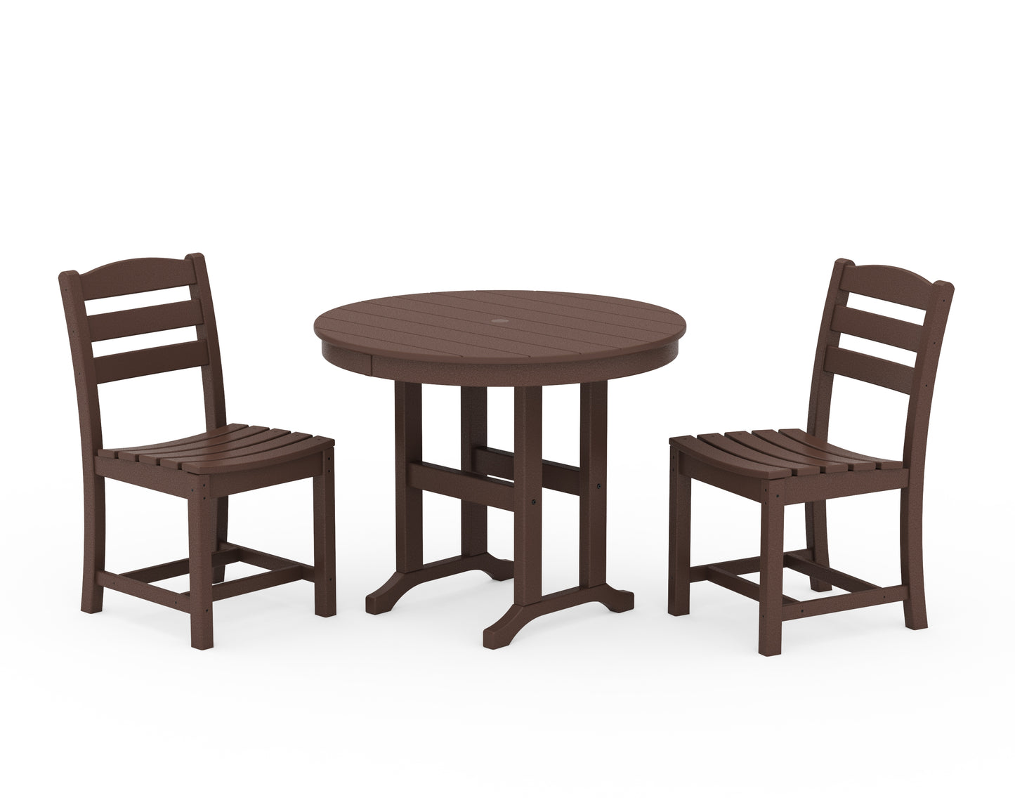La Casa CafÃ© Side Chair 3-Piece Round Dining Set