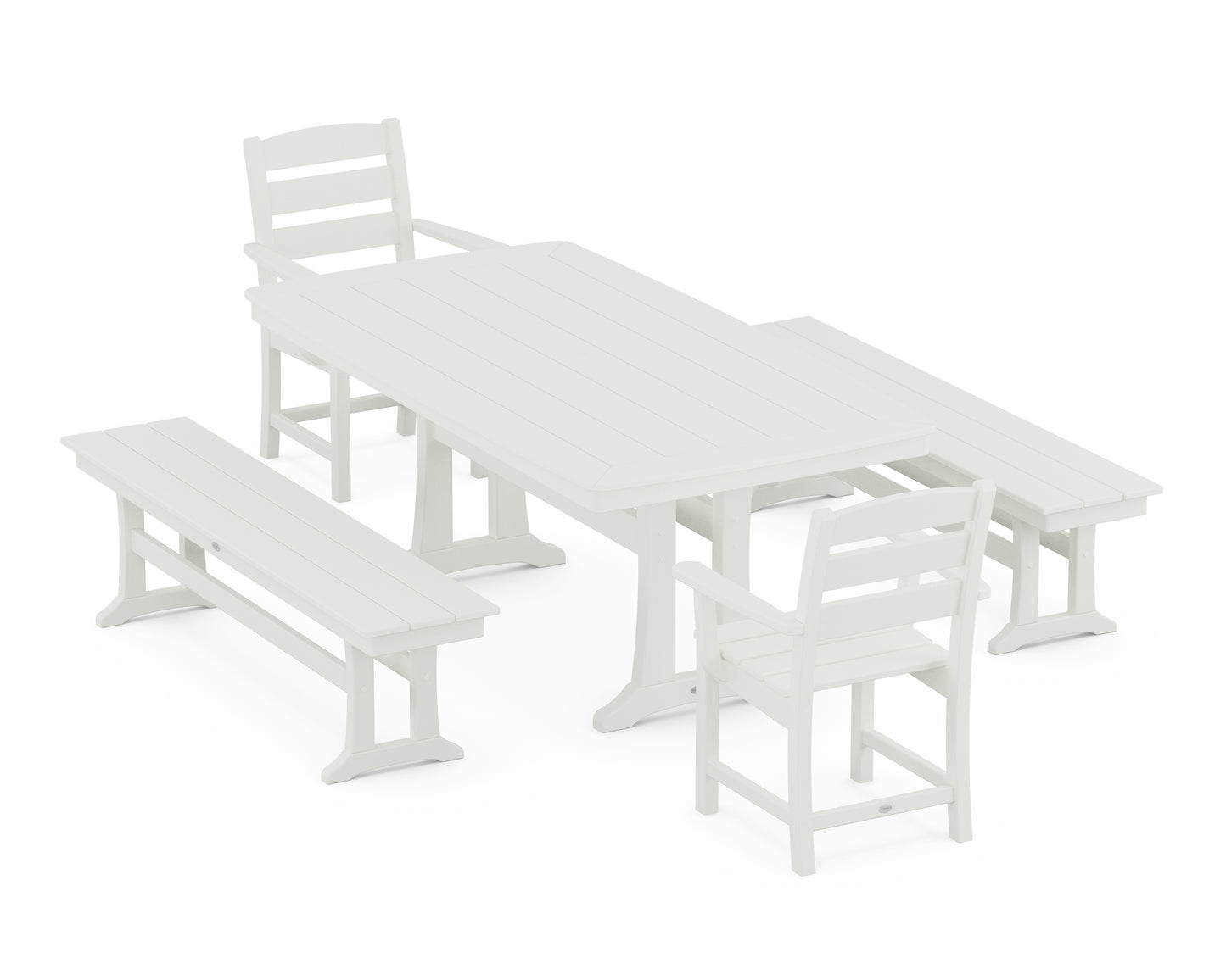 Lakeside 5-Piece Dining Set with Trestle Legs