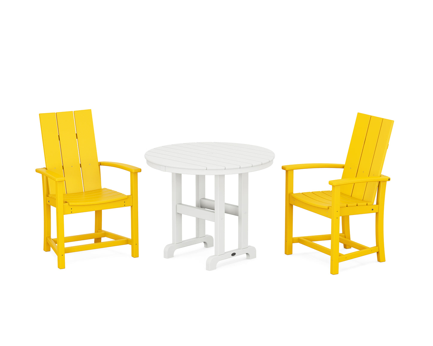 Modern Adirondack 3-Piece Round Farmhouse Dining Set