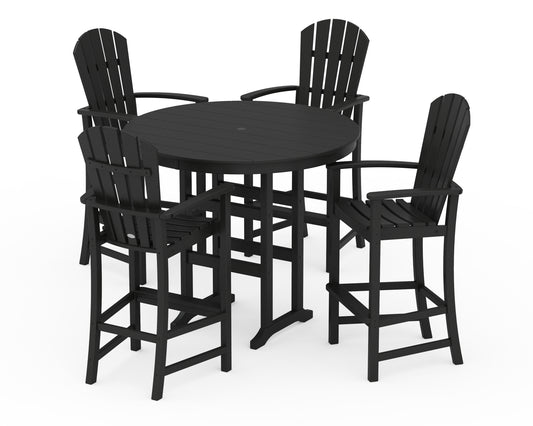 Palm Coast 5-Piece Round Farmhouse Bar Set
