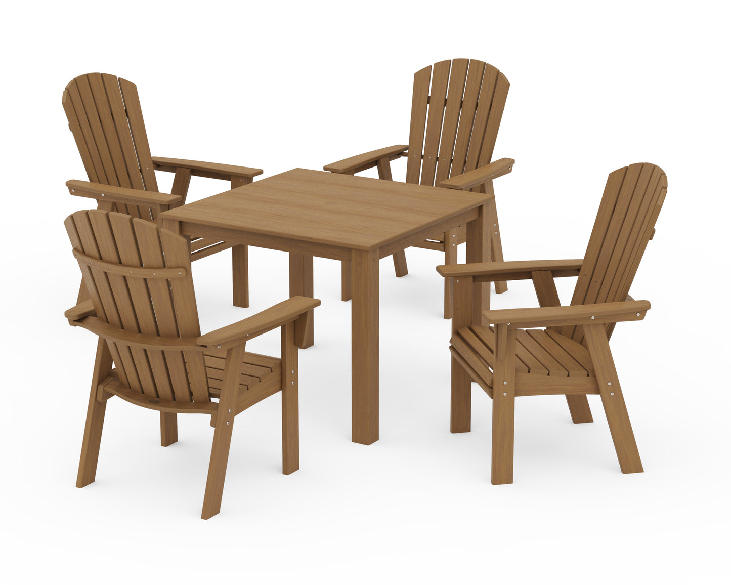 Nautical Curveback Adirondack 5-Piece Parsons Dining Set