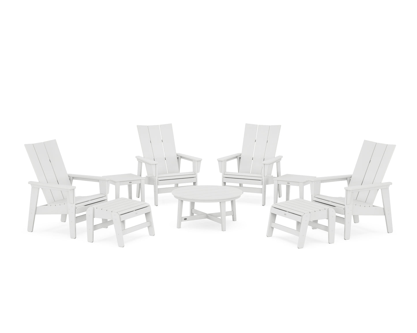 Modern Grand Upright Adirondack 9-Piece Conversation Set
