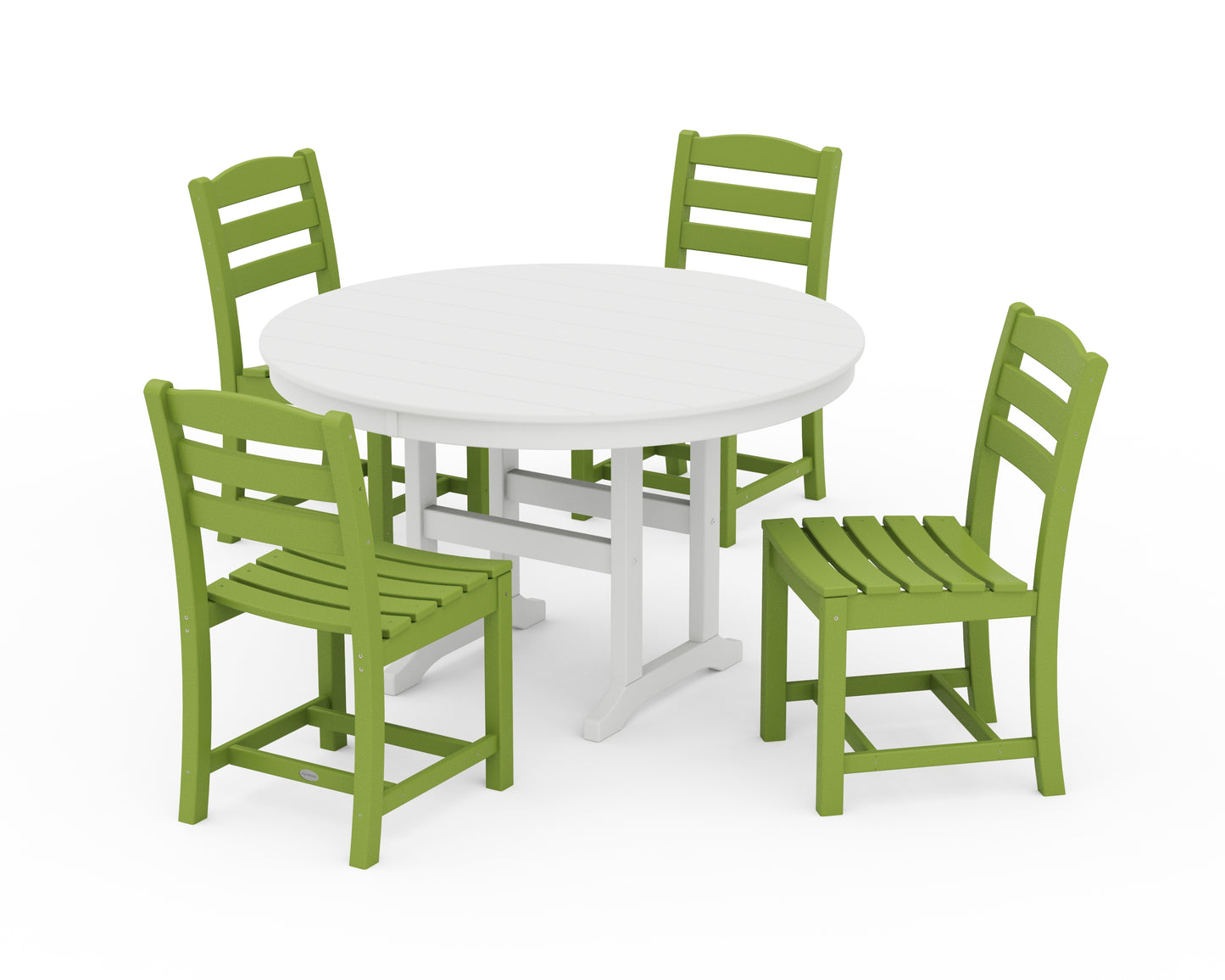 La Casa CafÃ© Side Chair 5-Piece Round Farmhouse Dining Set