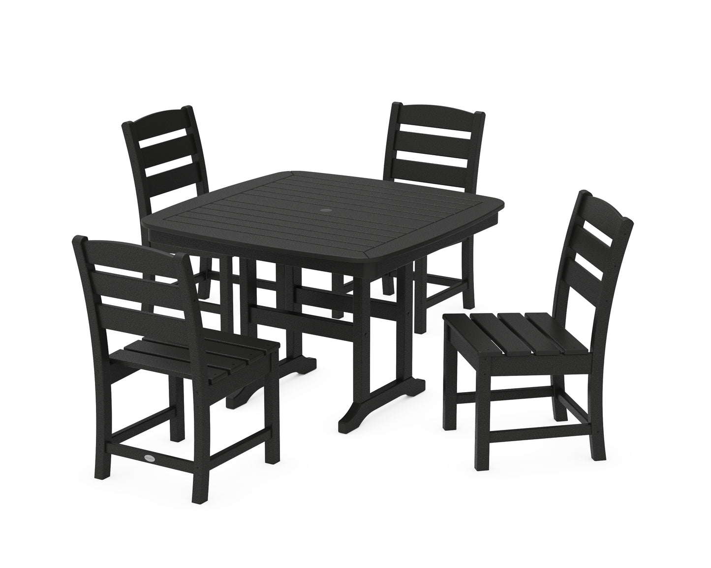 Lakeside Side Chair 5-Piece Dining Set with Trestle Legs