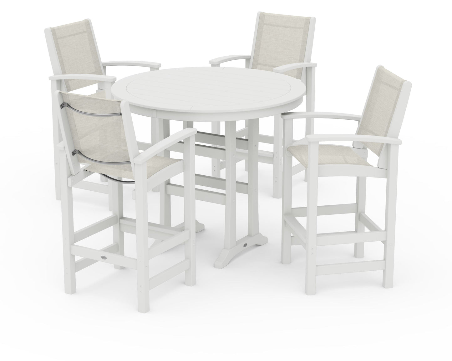 Coastal 5-Piece Nautical Trestle Bar Set