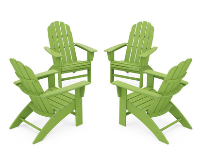 4-Piece Vineyard Curveback Adirondack Chair Conversation Set